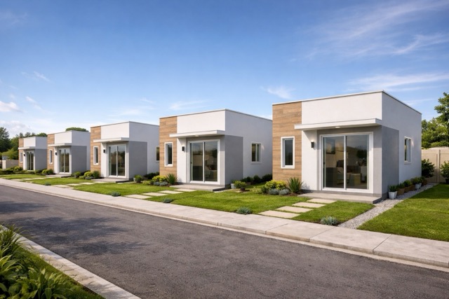 engenheiro entrgando casa